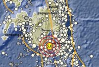 Gempa bumi magnitudo (M)5,0 dirasakan di wilayah Melonguane, Provinsi Sulawesi Utara. (Dok. BNPB)