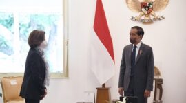 Presiden Joko Widodo menerima kunjungan Menteri Angkatan Bersenjata Republik Prancis, Florence Parly. (Dok. Sekretariat Presiden/Lukas )