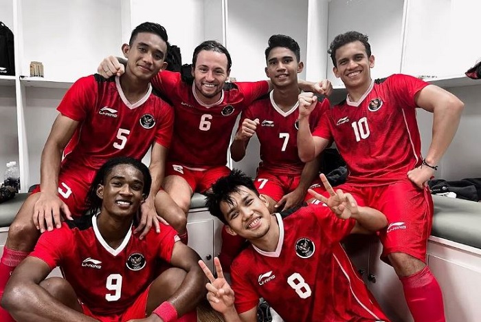 Indonesia lolos Klasemen Grup A Sepakbola Putra SEA Games 2021. (Instagram.com/@timnas.indonesia)
