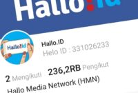 Tangkapan layar jumlah follower akun Hallo.id (Hallo Media Network) di media sosial platform Helo. (Dok. Hallo Media/Budi Purnomo)