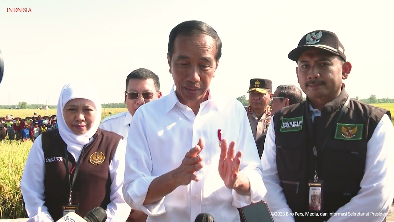 Keterangan Pers Presiden Jokowi Saat Panen Raya Padi, Ngawi, 11 Maret 2023