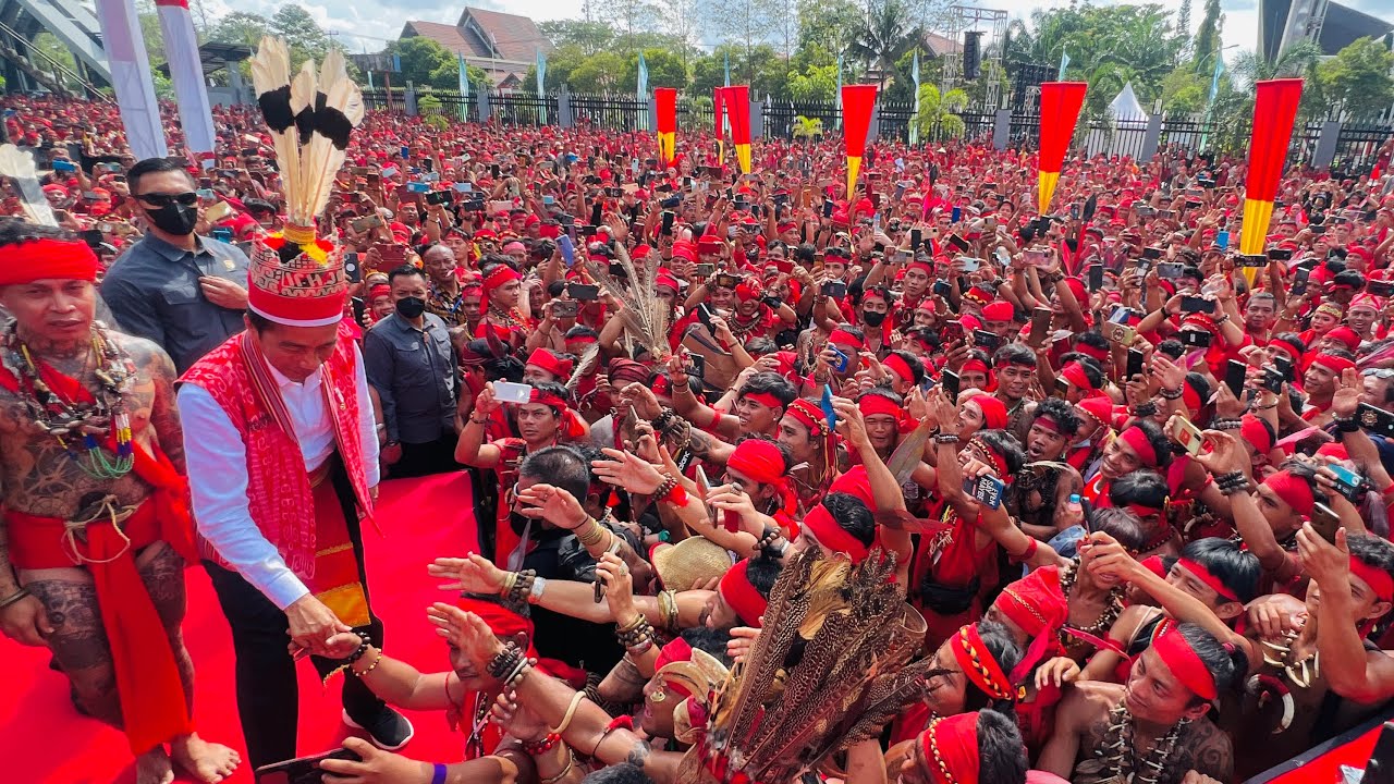 Presiden Jokowi Buka Bahaupm Bide Bahana Tariu Borneo Bangkule Rajakng, Pontianak, 29 November 2022