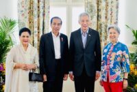 Presiden Joko Widodo dan Ibu Iriana Joko Widodo menghadiri undangan Perdana Menteri (PM) Singapura, Lee Hsien Loong, dan Ibu Ho Ching. (Dok. Biro Pers Sekretariat Presiden/Dimas Maliki) 

