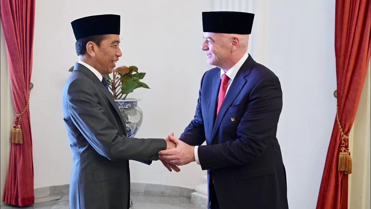 Presiden Jokowi Terima Presiden FIFA Gianni Infantino, Istana Negara, 10 November 2023