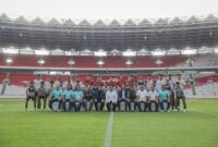 Menteri Pertahanan, Prabowo Subianto selaku Pembina Garudayaksa Football Academy menandatangani perjanjian kolaborasi dengan Aspire Academy asal Qatar. (Dok. Tim Media Prabowo)
