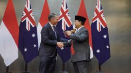 Menteri Pertahanan RI Prabowo Subianto menerima kunjungan Wakil Perdana Menteri yang sekaligus menjabat sebagai Menteri Pertahanan Australia, Richard Marles di kantor Kemhan RI,. (Dok. Tim Media Prabowo)

