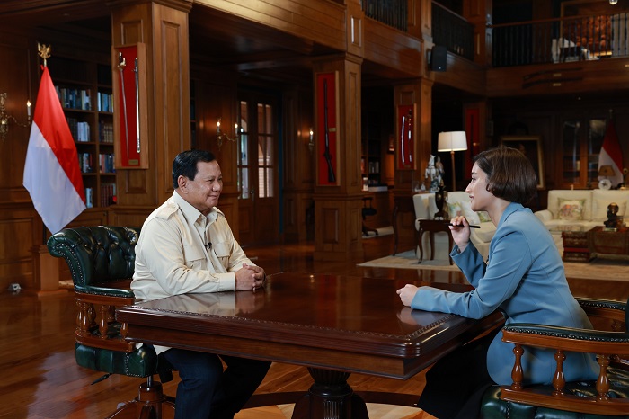 Al Jazeera melakukan wawancara ekslusif dengan Presiden RI terpilih Prabowo Subianto. (Dok. Tim Media Prabowo)

