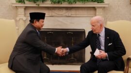 Presiden Republik Indonesia Prabowo Subianto bertemu dengan Presiden Amerika Serikat Joe Biden. (Dok. Tim Media Prabowo)