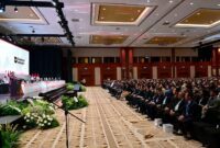 Acara Town Hall Meeting pengurus Badan Pengelola Investasi Daya Anagata BPI Nusantara (Danantara) bersama para direksi BUMN. (Facebook.com @Setkab RI)